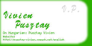 vivien pusztay business card